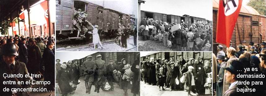 Campos de concentración, trenes entrando judios nazis 1 (coloreado 1)
