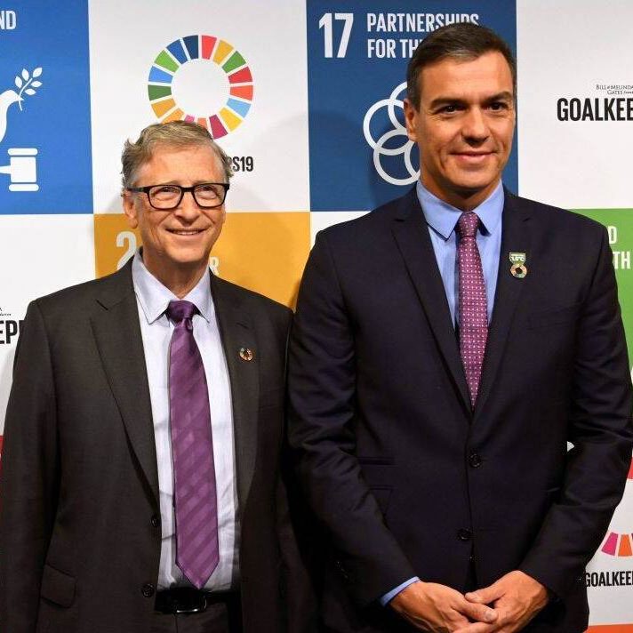 Bill Gates, Pedro Sánchez, Agenda 2030